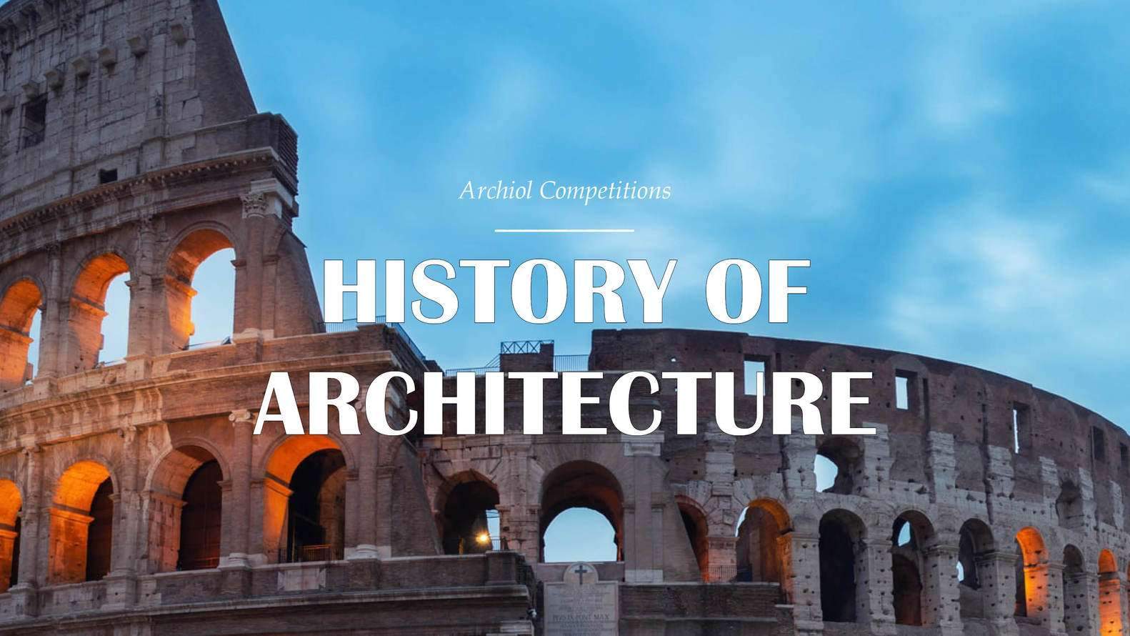 تاريخ العمارة – مسابقة الكتابة المعمارية