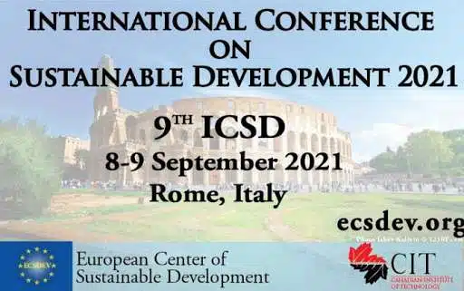 ICSD 2021 : 9th International Conference on Sustainable Development