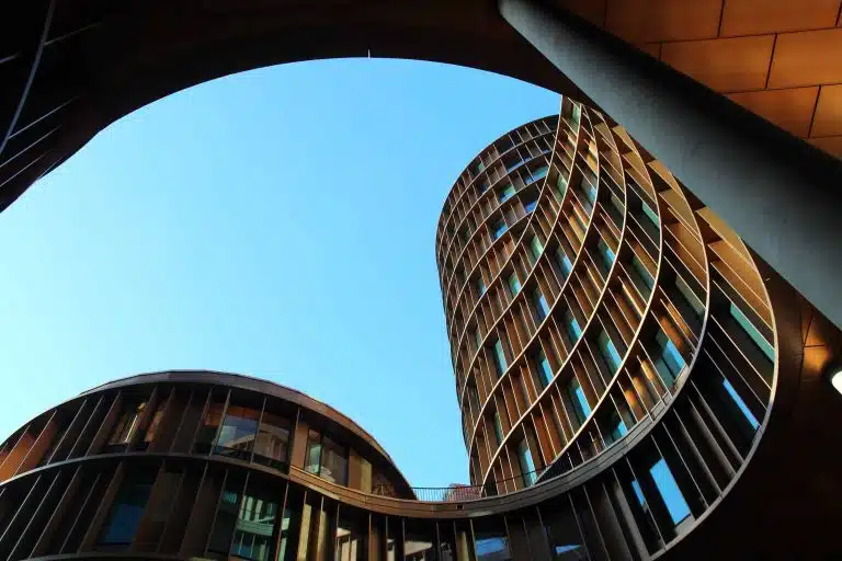 "Modern architectural design of a building showcasing the best architecture in Italy"