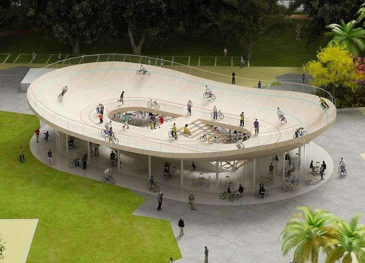 Awesome Velodrome Trebles as a Bike Pavilion and Cafe in China | Inhabitat -…