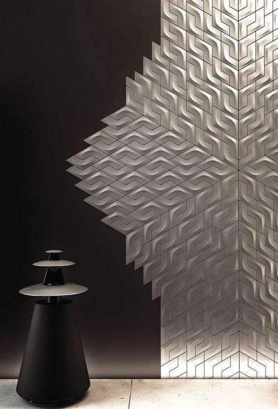 Samurai Geometric 3D Wall Panel – Grey / Set of 48 (2 SQM)