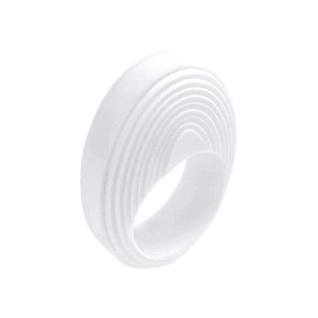 Relief Geometric Ring – White / Medium