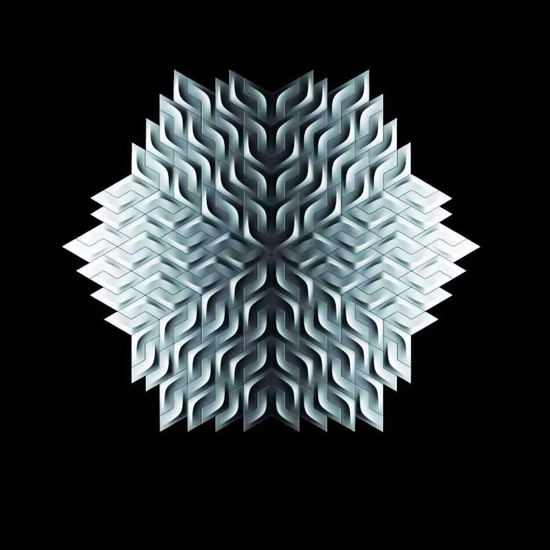 Samurai Geometric 3D Wall Panel – White / Set of 72 (3 SQM)