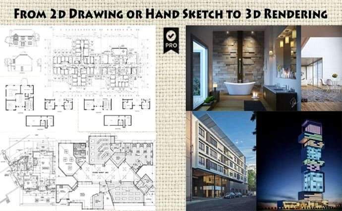 I will create photorealistic architectural 3d rendering