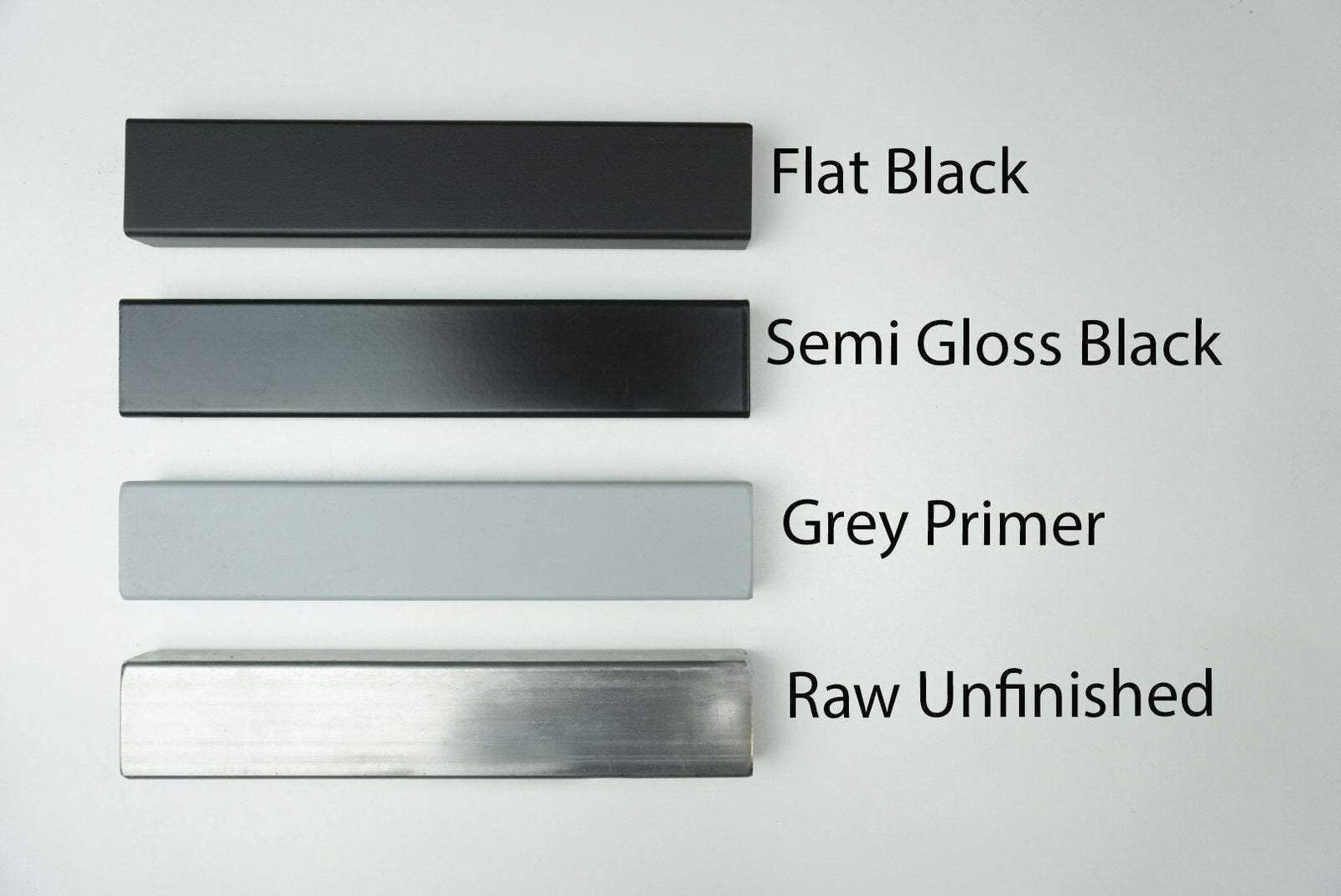 Modern rectangle ADA handrail – 13′  feet=156  inches / Flat matte black