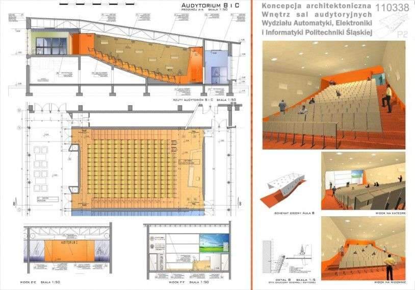 The project of modernization and interior design of three lecture halls (A, B, C)…