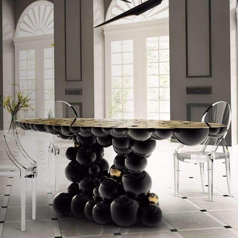 High-End Dining Table Light Luxury Style Modern Art Sense Creative Personality Molecule Designer Villa Hotel
