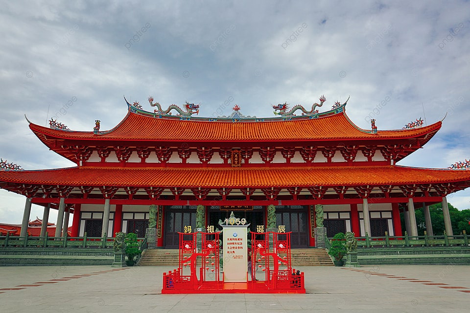 "A traditional Chinese temple showcasing intricate designs with vibrant colors and detailed ornamentation, highlighting the beauty of Chinese architecture."