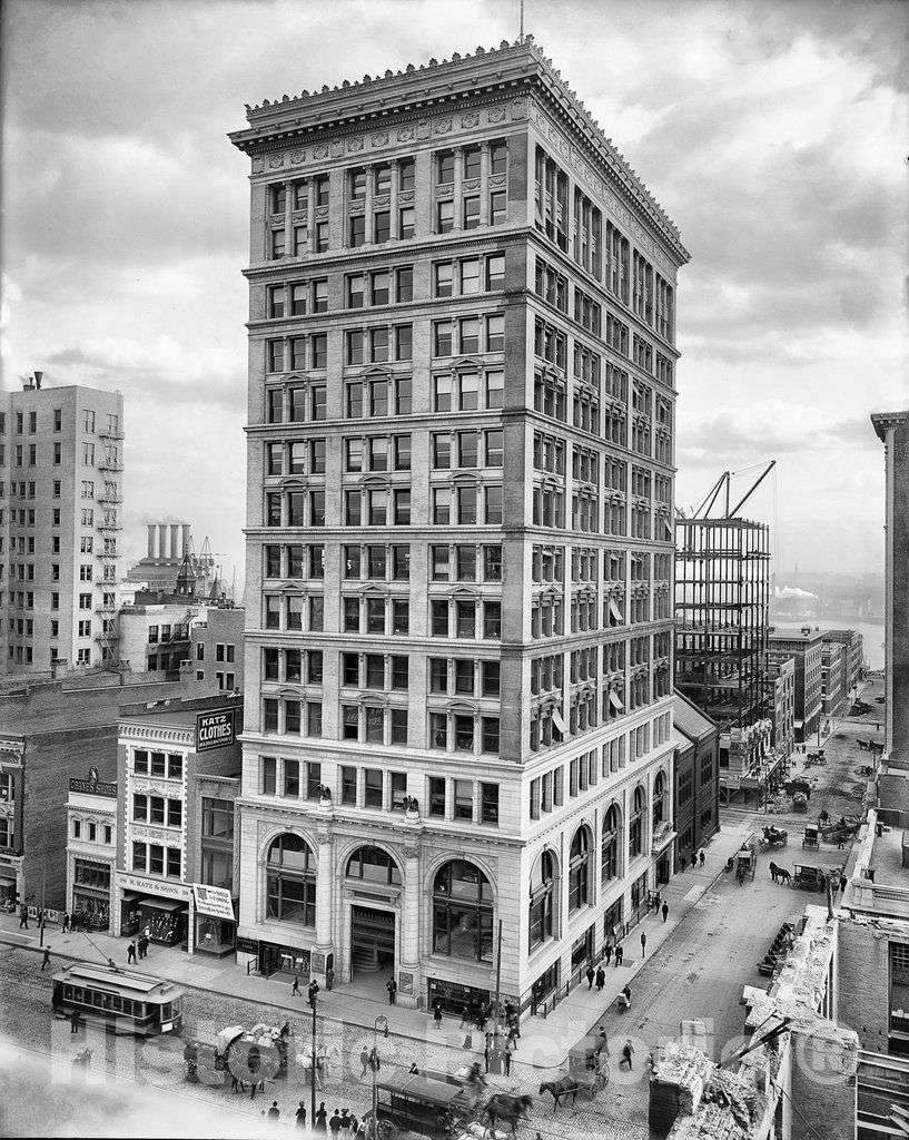 Baltimore Historic Black & White Photo, The Continental Trust Company Building, c1906 – – 11in x 14in