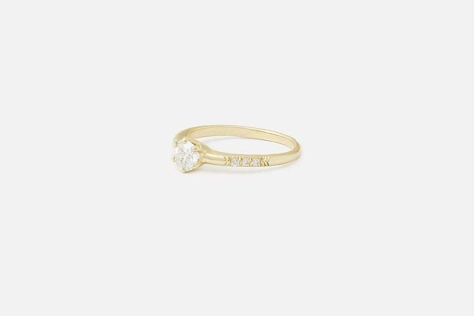 Enda Ring // White Diamond – 14K White Gold / 6