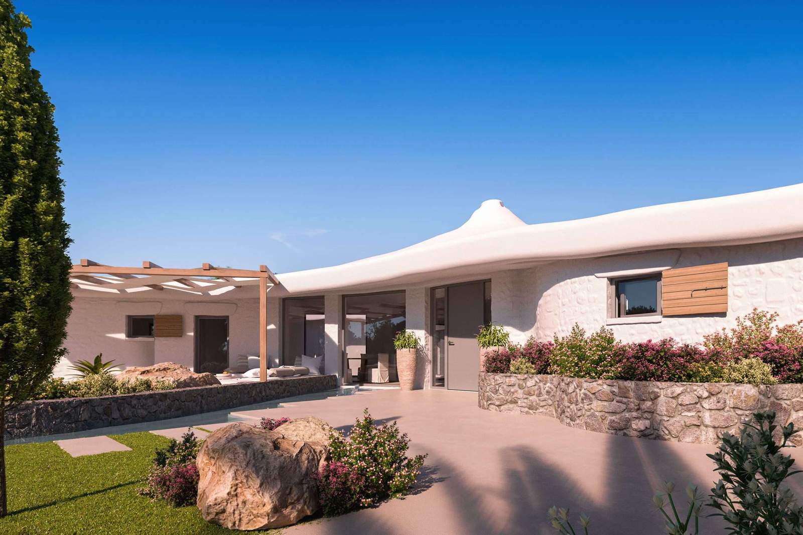 Villa-da-Capo-Sardinien-3D Architekturvisualisierung