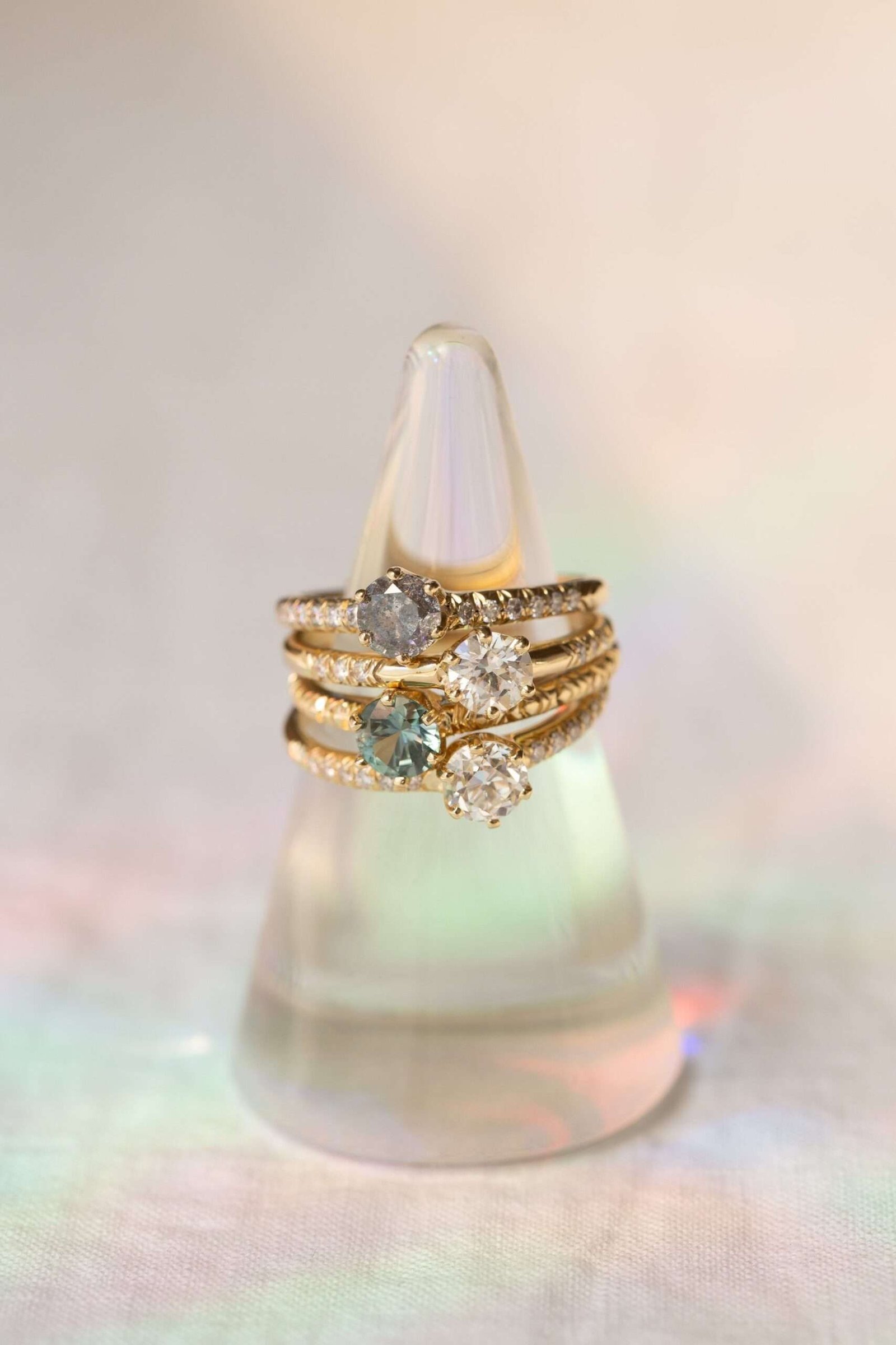 Enda Ring // White Diamond – 14K White Gold / 3