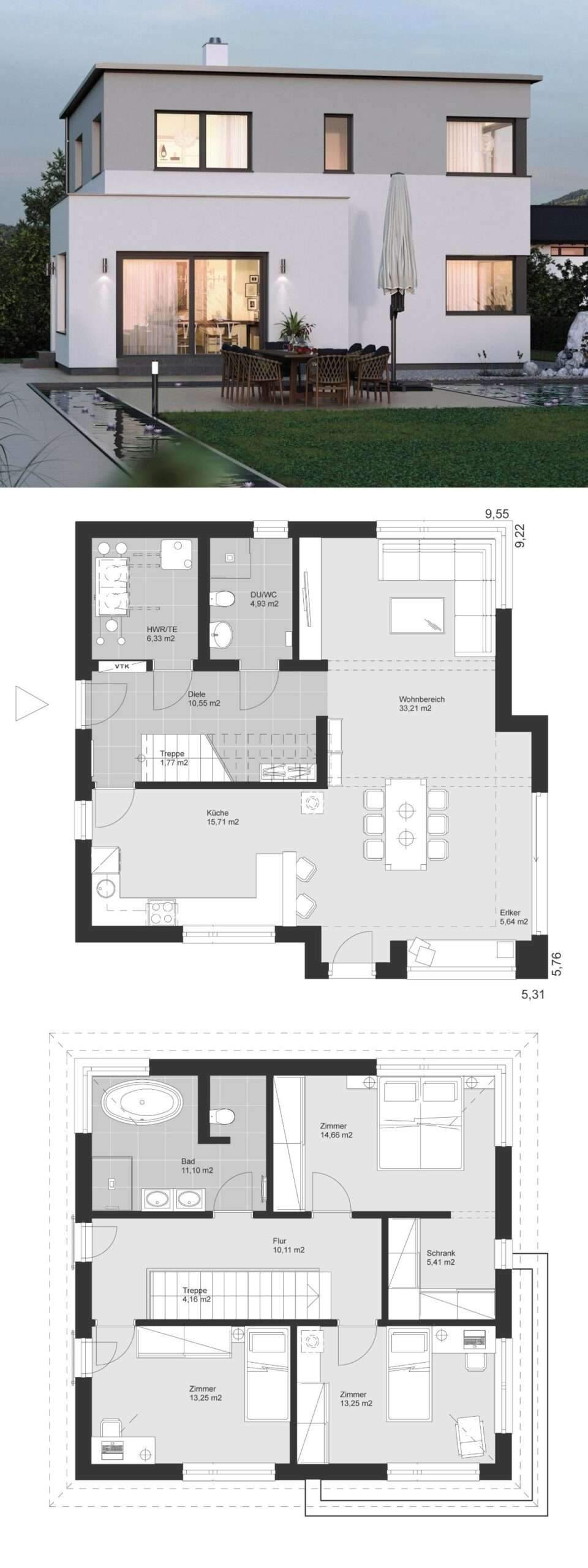 Modern Villa Contemporary Minimalist Style Architecture Design House Plans ELK Haus 145 – Dream…