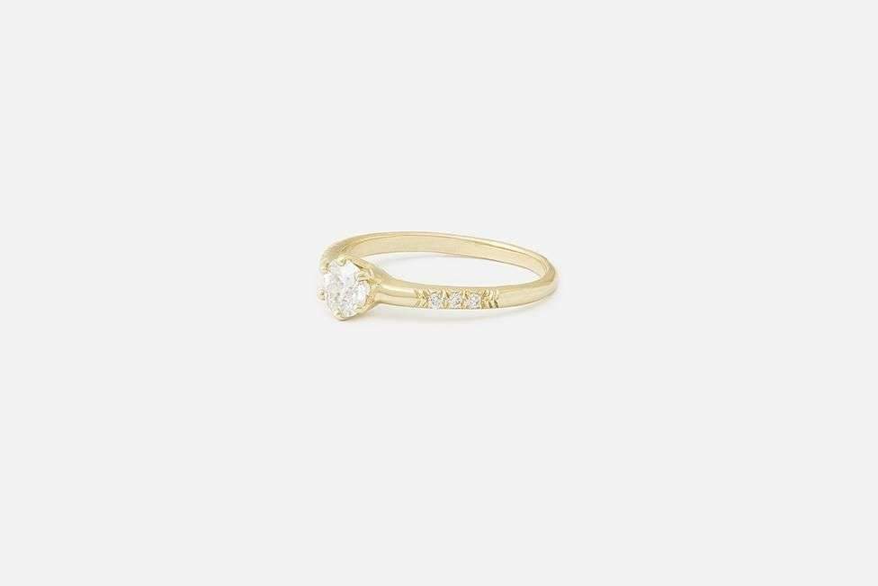 Enda Ring // White Diamond – 14K White Gold / 3.5