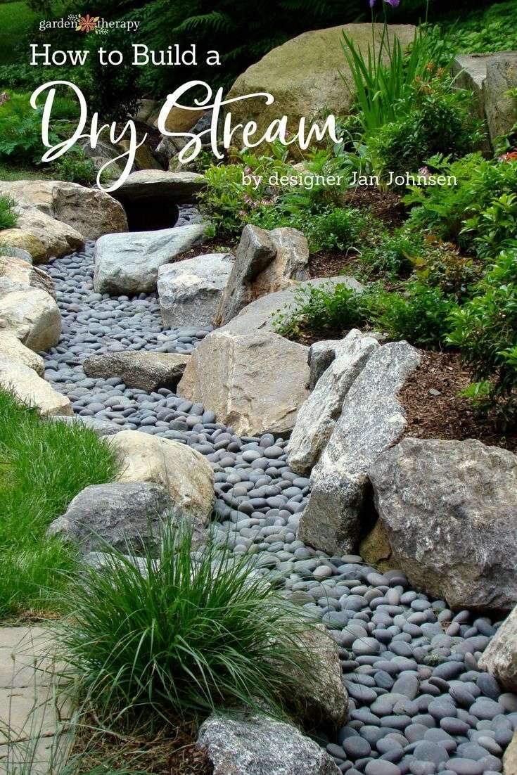 A Beautiful Way to Catch Runoff: How to Build a Dry Stream. A dry…