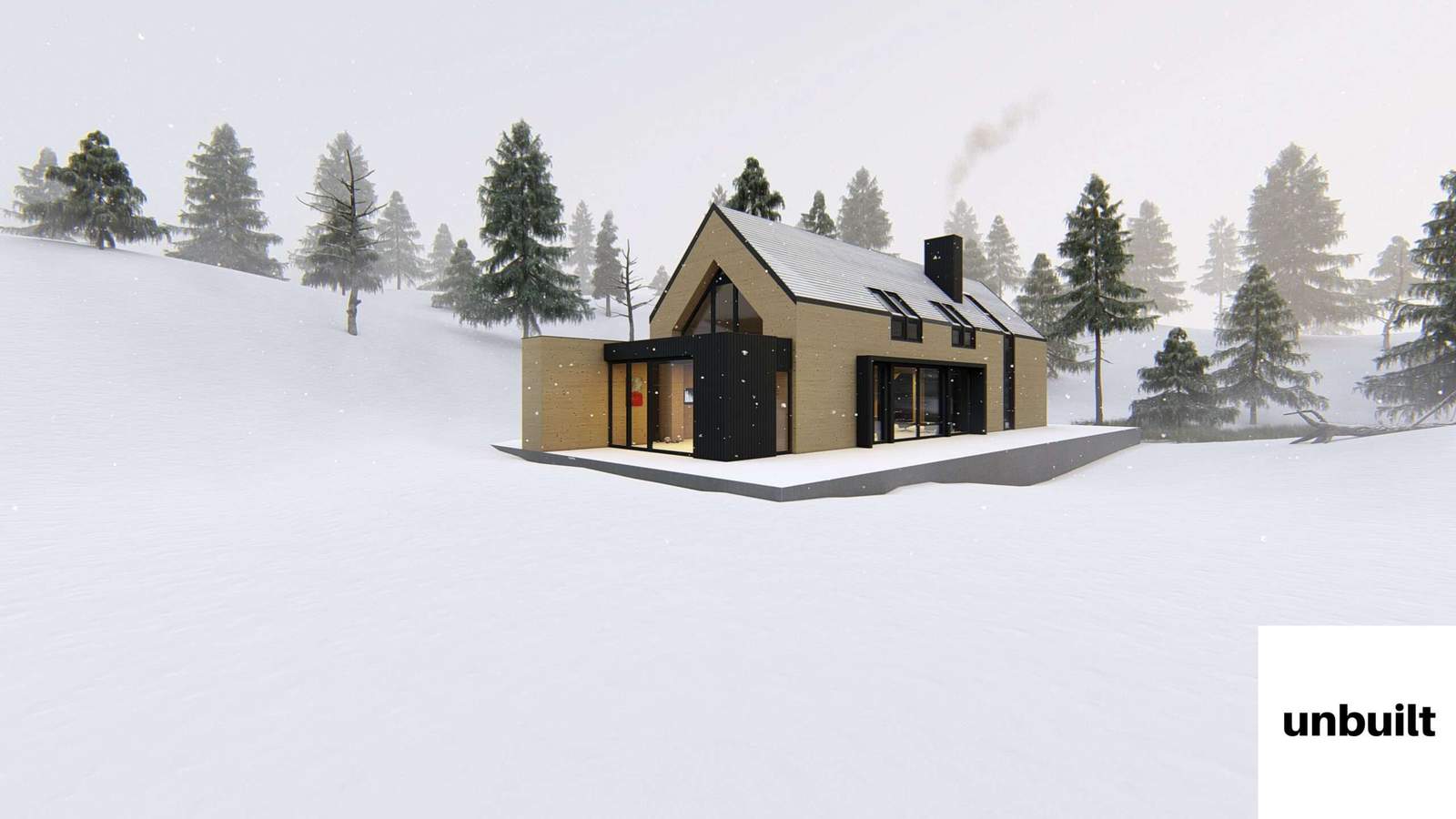 Cabin Design | Unbuilt Studio | 3dwarehouse | Architectural Visualization | Residential Design |