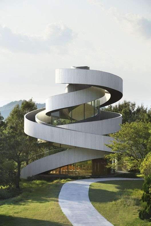 “Two spirals become one.” A marriage metaphor in architecture – design for a wedding…