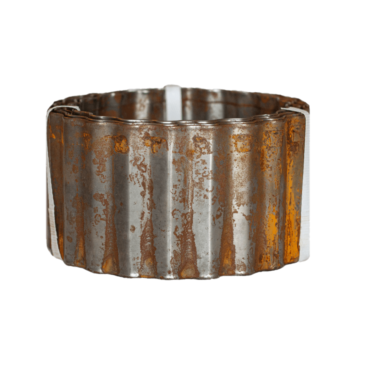 Corrugated Metal Landscape Edging – 8in W x 10ft L / Rusted