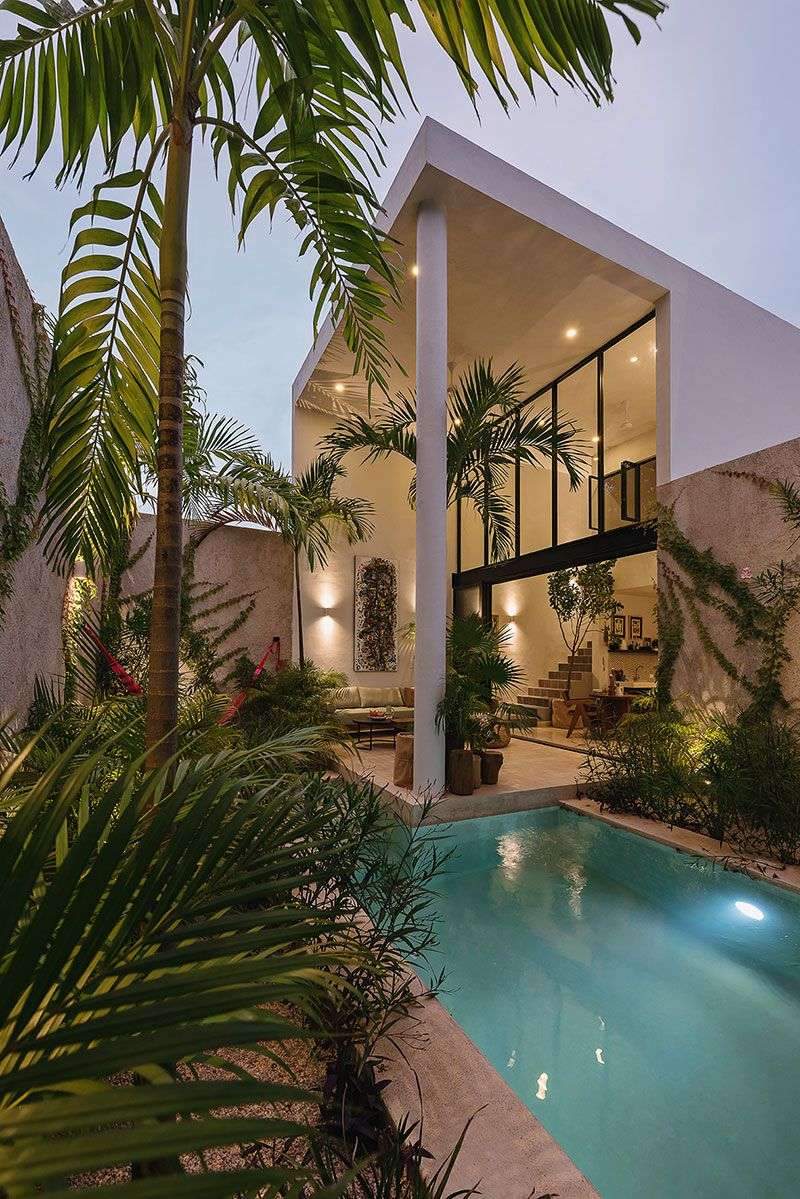 This stylish modern villa in Merida, the capital of the Mexican state of Yucatan,…