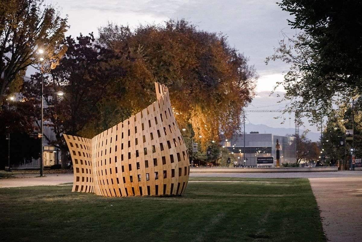 Wander Wood Pavilion Fabricated by Students on Vancouver University Campus