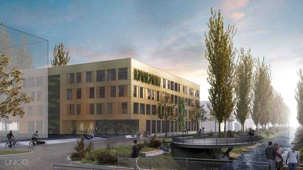 ICanvas+ Campus, Kreativquartier Schlachthof Offenburg⁠ .⁠ Entwurf: Echomar Architekten Oberkirch @echomarstudio⁠ Visualisierung: LINK3D Freiburg⁠…