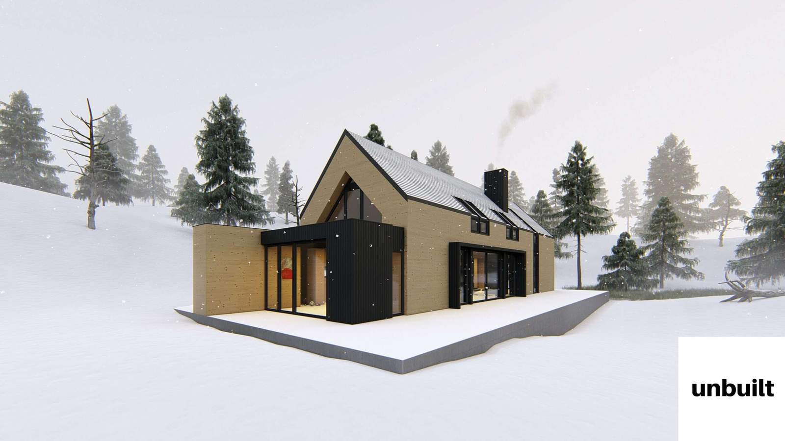 Cabin Design | Unbuilt Studio | Architectural Visualization | Lumion 3d Render | 3dwarehouse |
