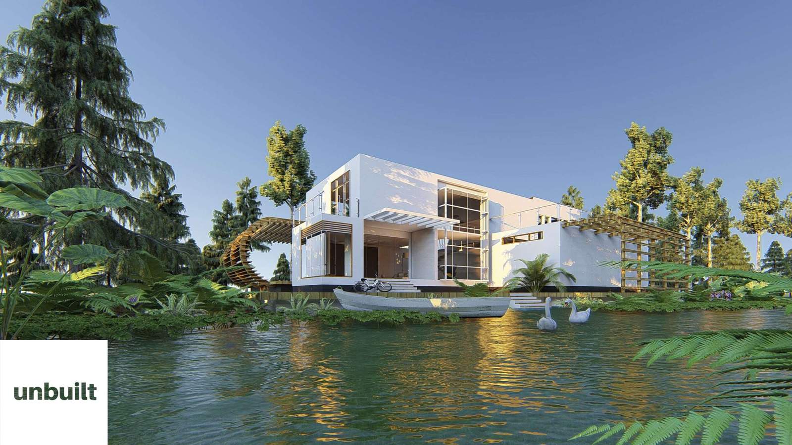 Waterfront Residence Design | Unbuilt Studio | Architectural Visualization | Contemporary Design |