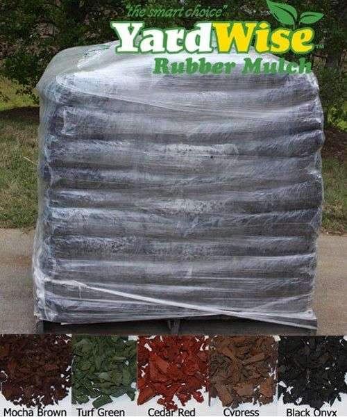 YardWise Recycled Rubber Landscape Mulch Mocha Brown – Midwest- KS, ND, NE, OK, SD / 2 Rolls