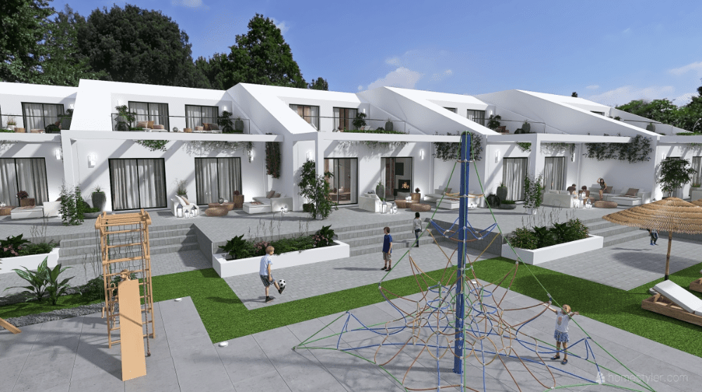 Apartamento dúplex con urbanización privada 3D Interior design project is designed by Encarni Fernandez…