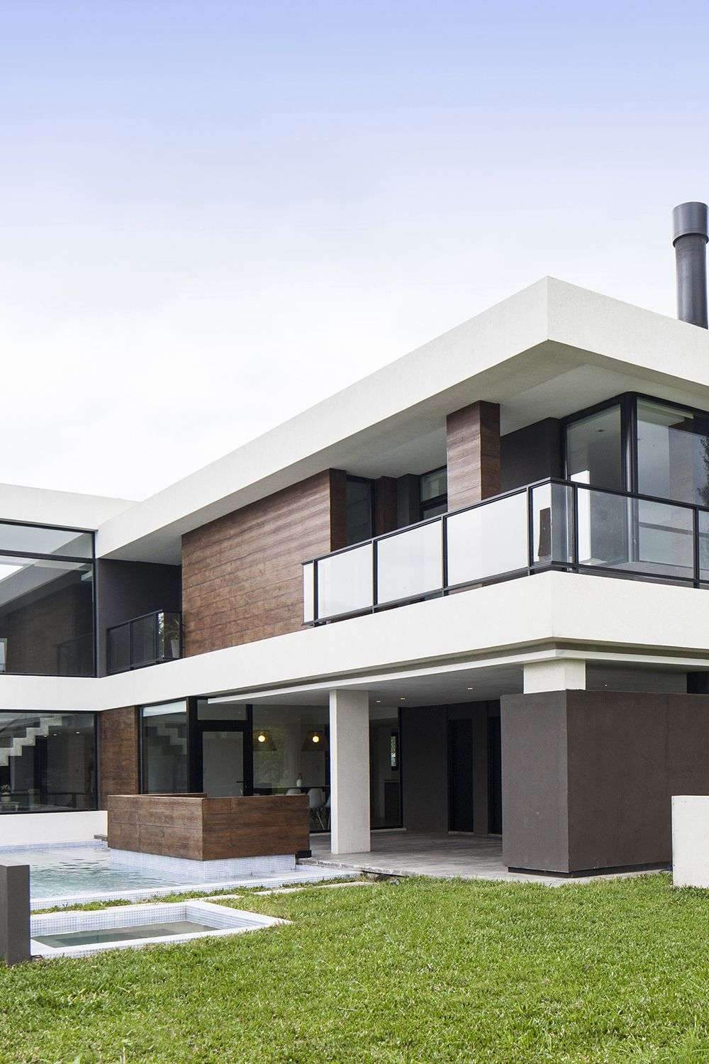 Contrafrente Casa Terra 201 del Estudio de Arquitectura LMARQ Arquitectos