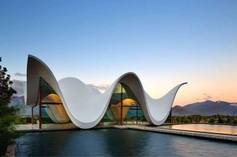 (Snapchat: #paarchitecture) The Sculptural Design Of This Chapel Emulates The Mountains That Surround It.…