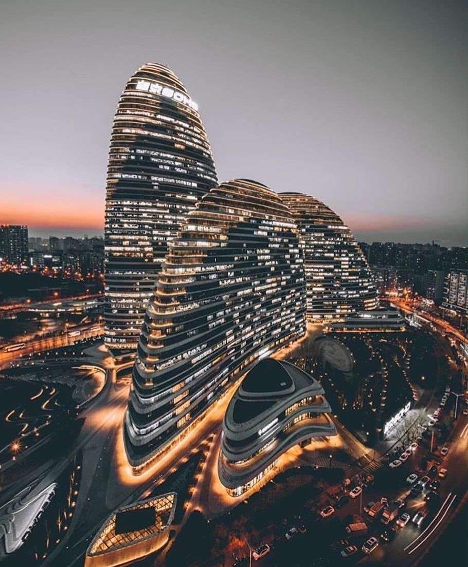 Awesome shot from Wangjing Soho Buildings designed by @ @zahahadidarchitects #beijing #china . by…
