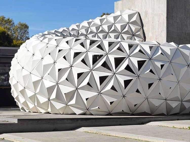 ArboSkin pavilion made from bioplastic by ITKE The spiky modules used to build this…