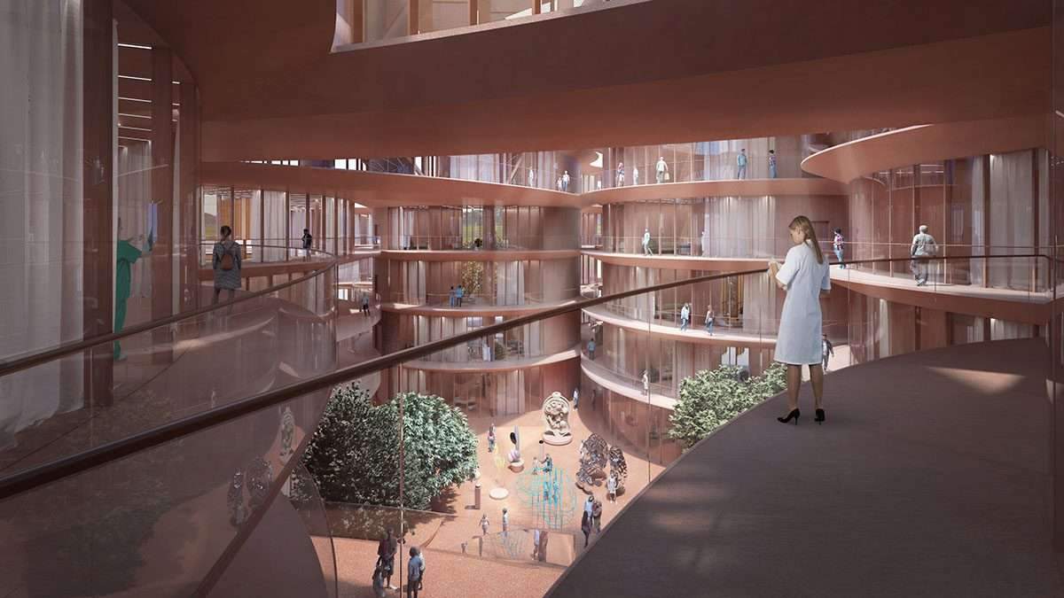 Design of interconnected buildings for a neuroscience center in Denmark