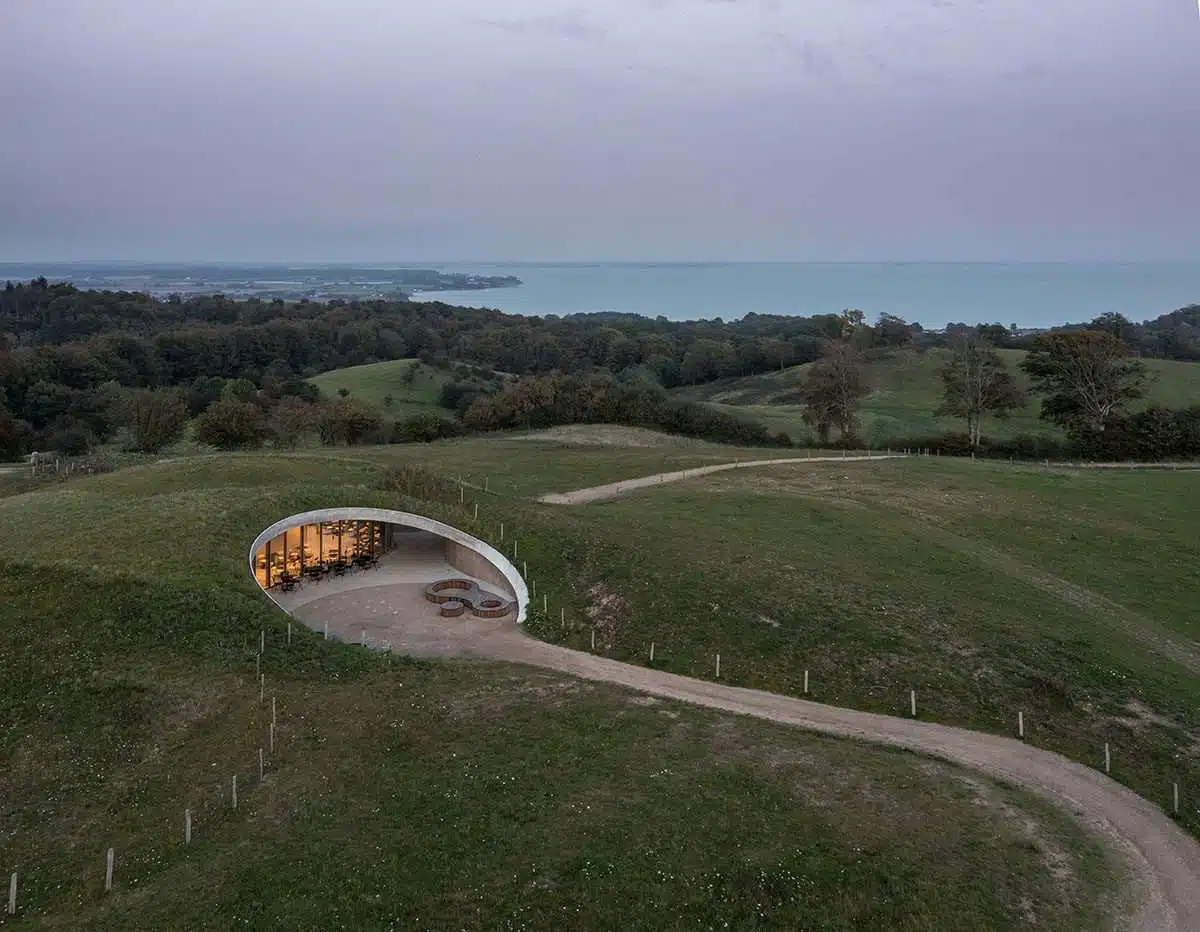 Design a visitor center that mimics the landscape of Denmark