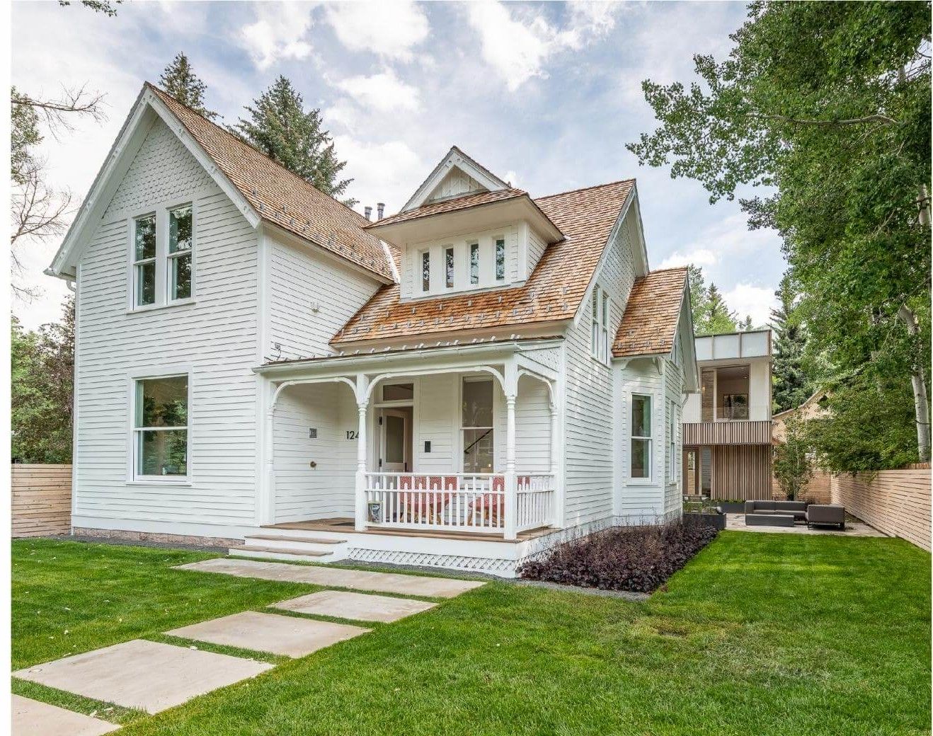 exterior of a restored historic home