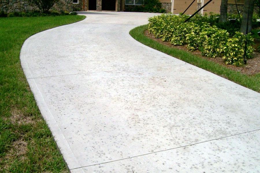 Concrete salt finish