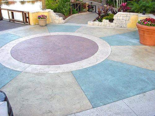 5. Colored concrete finish