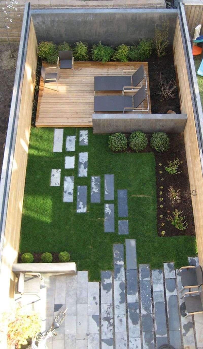 16 Inspirational Backyard Landscape Designs As Seen From Above // Although this backyard is…
