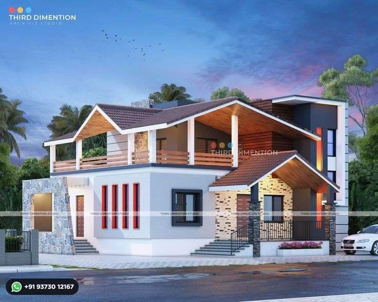 Modern Elevation Design | Third Dimention Studio | +919373012167