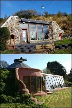 30 Off The Grid And Self-Sustaining Earthship Homes This home uses one of the…