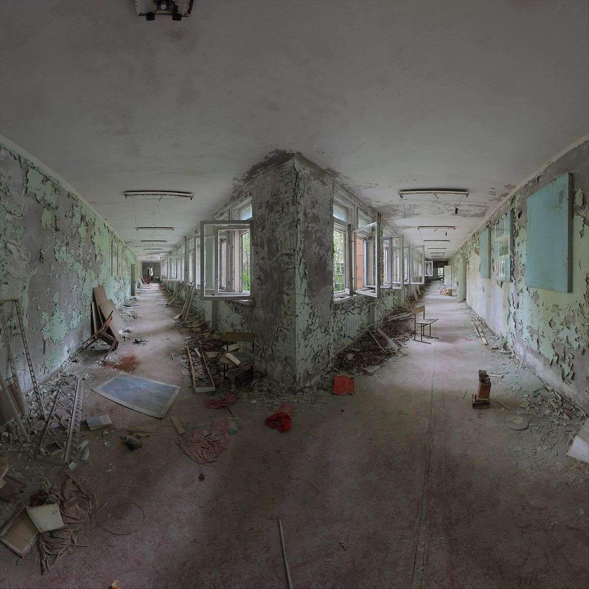 #093. Pripyat School Corridor 2 by Stanislav Vederskyi