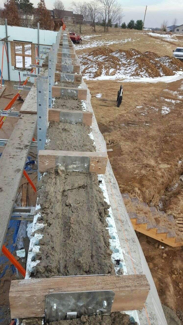 #Nudura #ICF brackets are used to tie trusses down to the top of the…