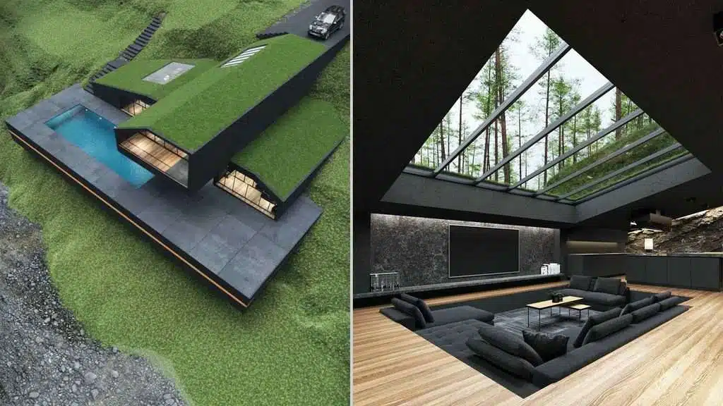 The Luxurious Black Villa New York in Harriman State Park