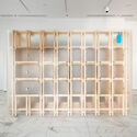 BLUE BOTTLE COFEE Pop Up Cafe Shibuya / Schemata Architects - التصوير الداخلي ، خزانة ، باب ، كرسي