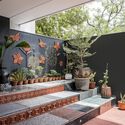 استوديو المهندس المعماري / Manoj Patel Design Studio - التصوير الداخلي ، غرفة المعيشة ، الطوب ، الحديقة ، الفناء ، الفناء