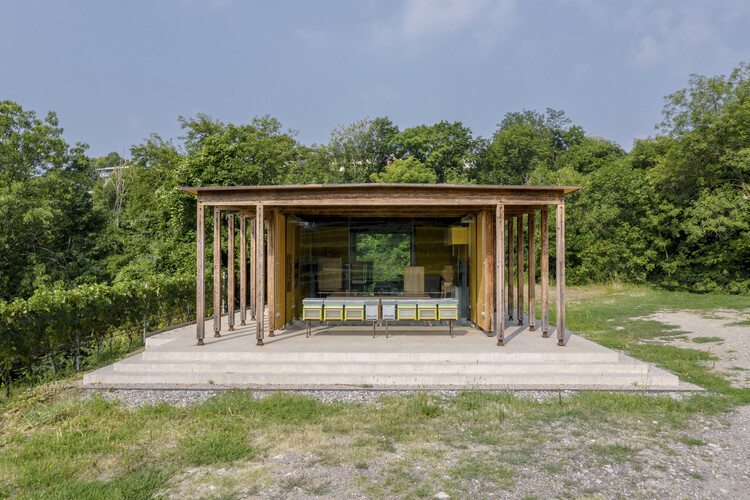 Bee House Educational Apiary / Enrico Sassi Architetto - Exterior Photography, Door, Facade, Garden