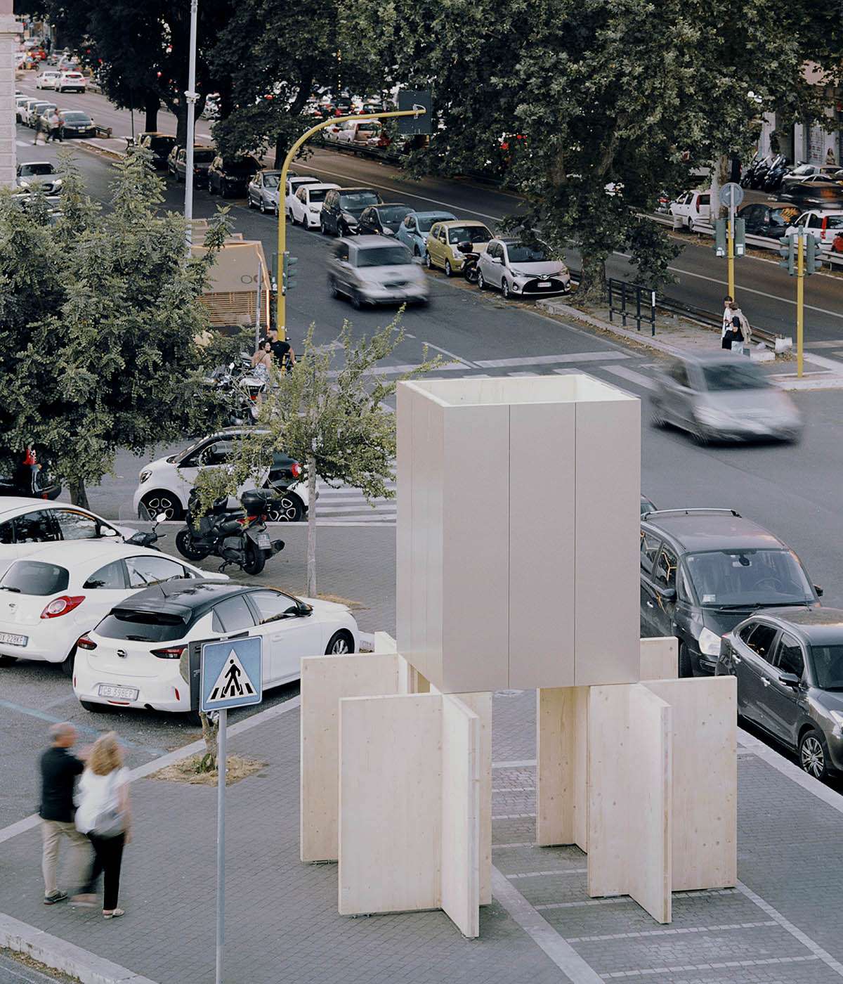 Site-specific pop-up pavilion installed for Rome Architecture Festival