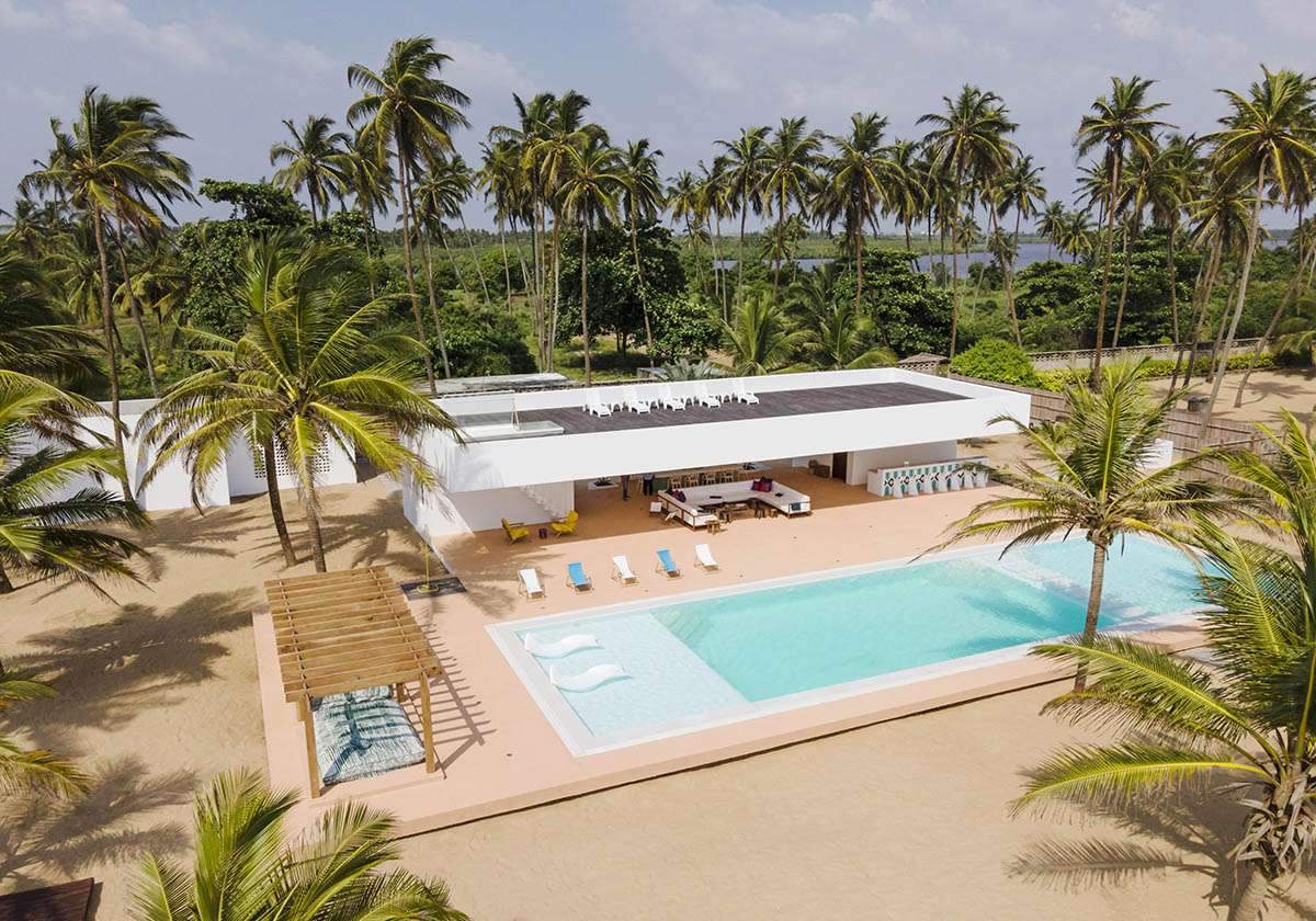 All-White Coral Pavilion Design in Lagos Peninsula