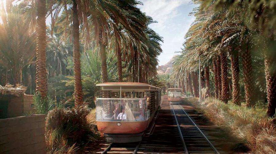 تصميم قطار العلا بشكل أنيق وعصري
